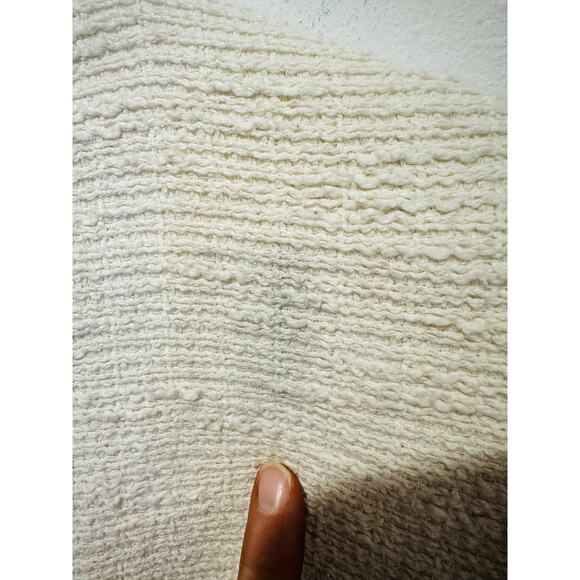 MAJE Off-White Tweed Creamy Oversized Vileno Blazer size 38 Flawed - Picture 13 of 16